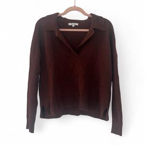 Madewell Brown Collared Sweater